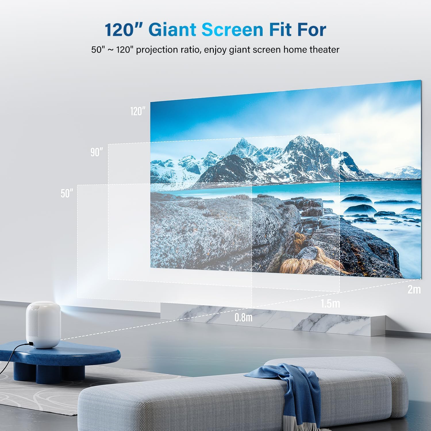 L010 Android 11.0 1080p smart projector auto focus auto keystone bluetooth 5.0 wifi 6 Full HD home theater video Beamer - Magcubic Projectors