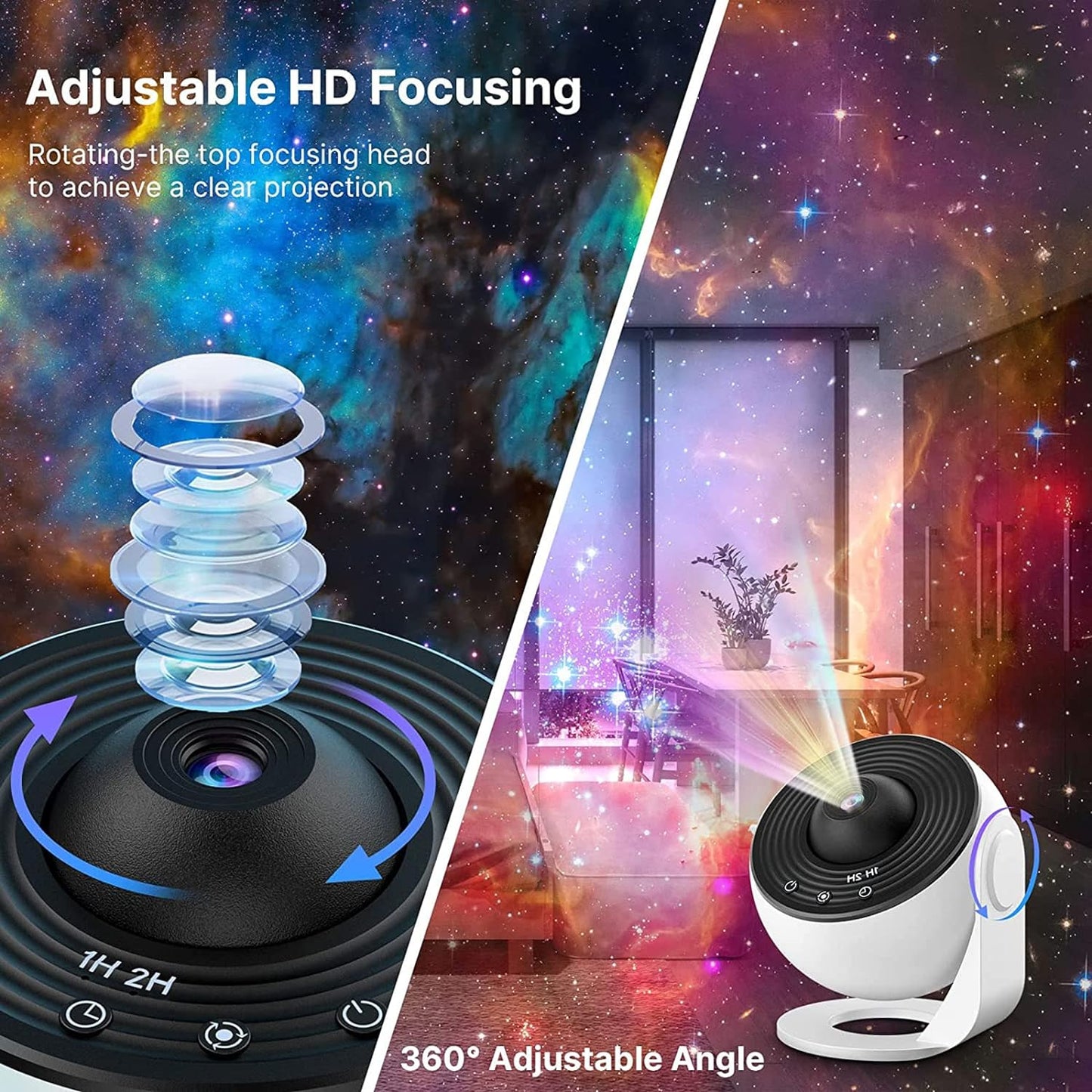 Galaxy Projector, 12 in 1 Planetarium Star Projector for Bedroom Decor,Rotating Nebula Projector Lamp,Timed Starry Night Light - MAGCUBIC