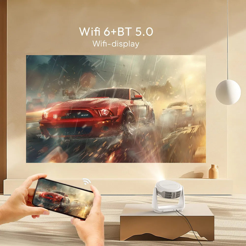 A10 Smart Android 11.0 1080P Projector With 5G WiFi Lamp Portable Projectors 4K Support HD Video Home Theater Projector magcubicvision.com