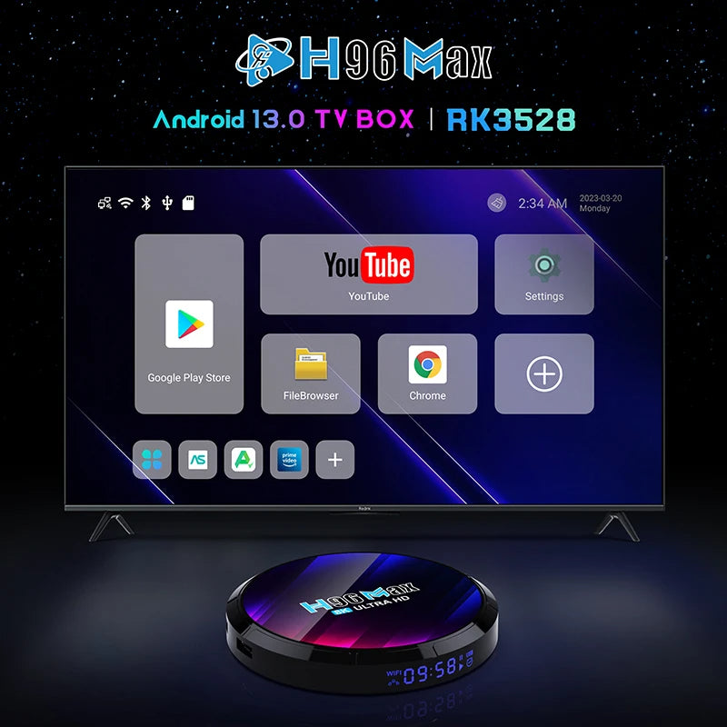 Android TV Box H96MAX RK3528 Android Box Support 2.4G/5.8G WiFi6 BT5.0 4K Video Set Top TV Box Decode And Play 8K 24Fps - magcubicvision.com