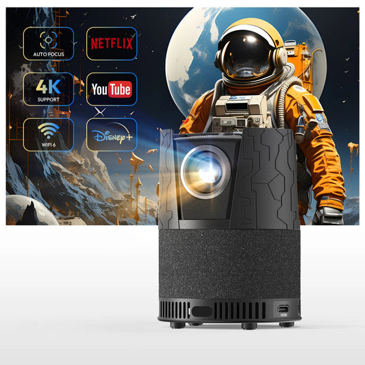 EUG A3+ Smart Auto Keystone Video Projector 4k Support Home Cinema with Android TV, Portable Native 1080P Full HD Projector WiFi 6 Bluetooth Speaker HDR 10 - MAGCUBIC Projector