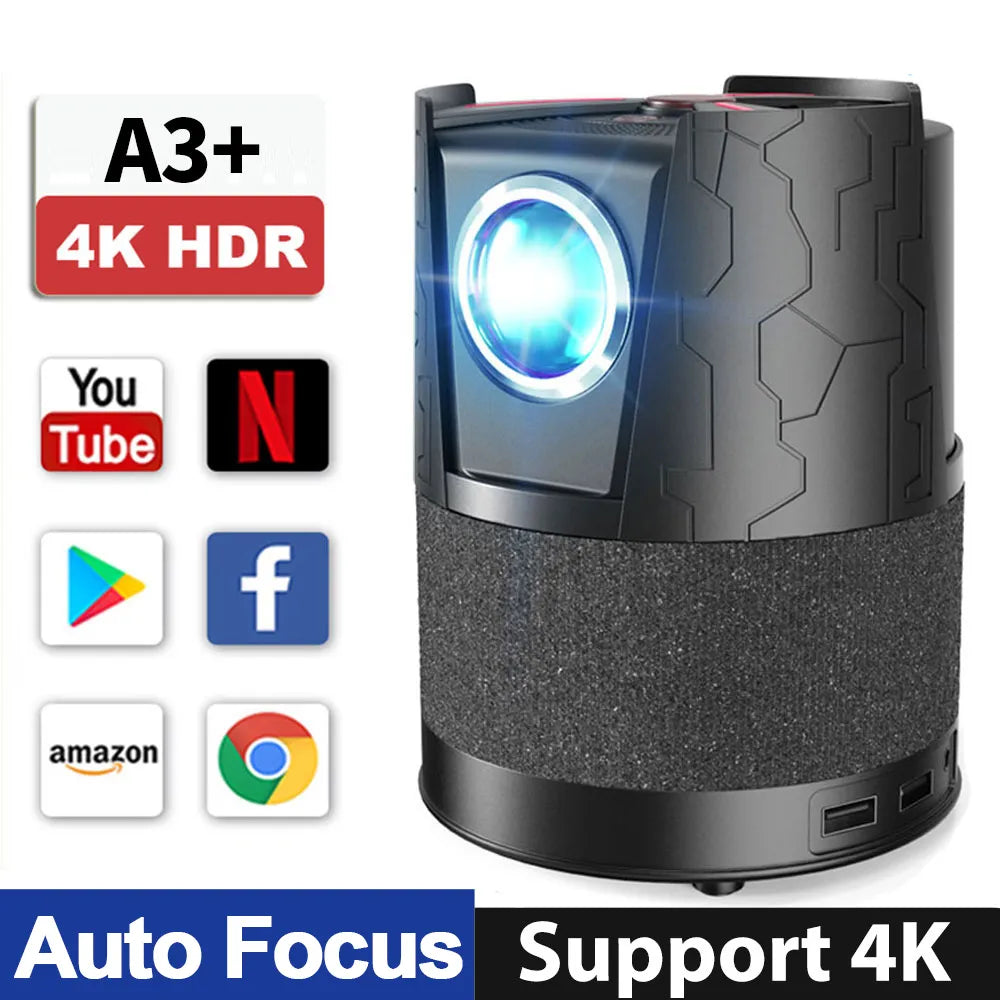 EUG A3+ Smart Auto Keystone Video Projector 4k Support Home Cinema with Android TV, Portable Native 1080P Full HD Projector WiFi 6 Bluetooth Speaker HDR 10 - MAGCUBIC Projector