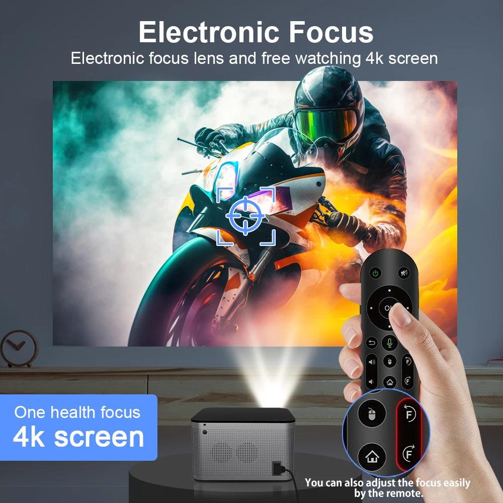 HY350+ Android 11 4K Smart Projector 580ANSI 1920*1080P Full HD Wifi6 BT5.0 Allwinner H713 Voice Control Home Cinema Theater - MAGCUBIC